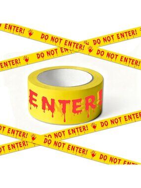 Halloween Decor DO NOT ENTER Tape Party Haunted Houses Danger Areas Decor